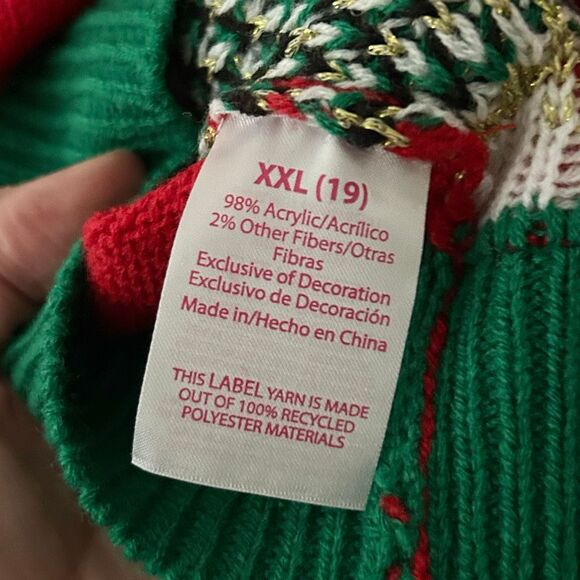 Grumpy Cat Ugly Christmas Sweater “Fresh Out of FALALAS” Jingle Bells XL Women - Picture 10 of 11